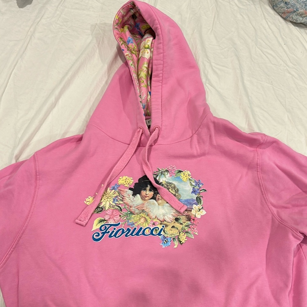 Fiorucci - XL Pink Hoodie with Graphic - Size XL - Barely Worn
